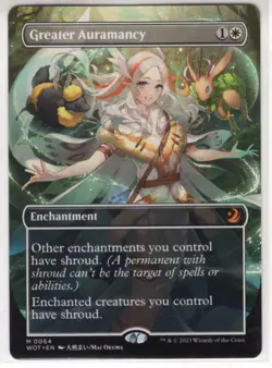 MTG Wilds Of Eldraine Enchanting Tales Anime Borderless #64 Greater Auramancy - Image 1