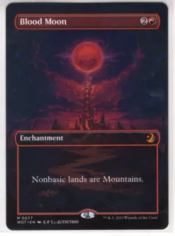 MTG Wilds Of Eldraine Enchanting Tales Anime Borderless Card #77 Blood Moon - Image 1