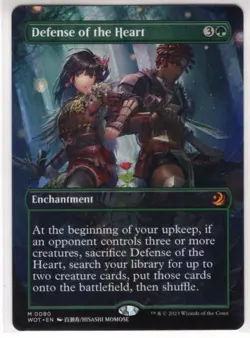 MTG Wilds Of Eldraine Enchanting Tales Anime Borderless #80 Defense of the Heart - Image 1
