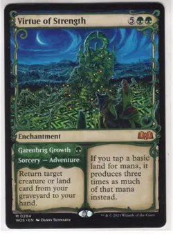 MTG Wilds Of Eldraine Showcase Card #284 Virtue Of Strength - Image 1