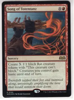 MTG Wilds Of Eldraine Foil Card #150 Song of Totentanz - Image 1