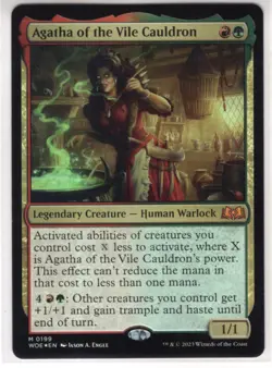 MTG Wilds Of Eldraine Foil Card #199 Agatha of the Vile Cauldron - Image 1