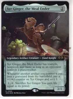 MTG Wilds Of Eldraine Foil Extended Art Card #369 Syr Ginger, the Meal Ender - Image 1