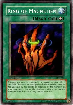 Ring of Magnetism SDP-039 Common Starter Deck: Pegasus Yugioh Card MP - Image 1
