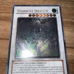 Stardust Dragon TDGS-EN040 1st Edition Ultimate Rare Holo YuGIOh Card English - Image 4