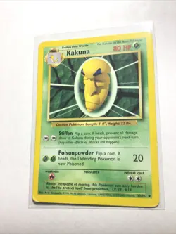 KAKUNA - 33/102 - Base Set - 4th Print - 1999-2000 - Pokemon Card - HP - Image 1