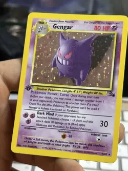 1st Edition Gengar 5/62 Fossil 1999 Holo Rare WOTC Pokemon Card TCG - Image 4