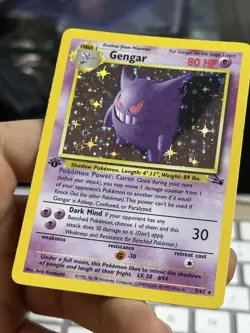 1st Edition Gengar 5/62 Fossil 1999 Holo Rare WOTC Pokemon Card TCG - Image 5