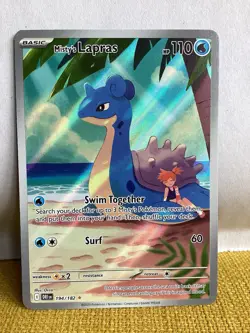 Pokemon Destined Rivals Misty’s Lapras 194/182 Illustration Rare Card - Image 1