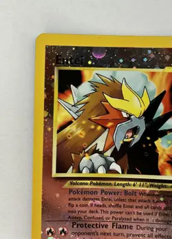 Entei #34 Black Star Promo Reverse Holo Rare Vintage Pokemon Card / Damaged - Image 3