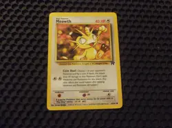 Pokemon TCG WOTC Team Rocket Meowth NON- Holo Rare Card 62/82 NM/LP - Image 1