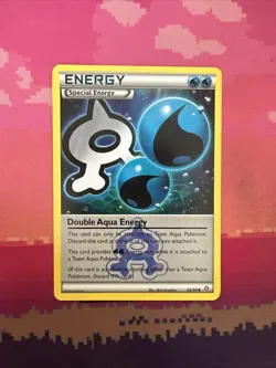 Pokemon Card Double Aqua Energy Double Crisis 33/34 Near Mint - Image 1