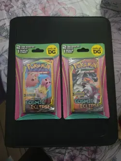(2) Unbroken Bonds & Cosmic Eclipse 3-Card Mini Booster Blister Pack New - Image 1