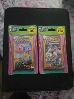 (2) Unbroken Bonds & Cosmic Eclipse 3-Card Mini Booster Blister Pack New - Image 2