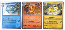 Prismatic Evolutions Poster Collections 3 Foil Promo Cards - Image 1
