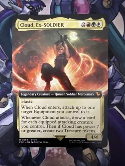 Magic The Gathering Final Fantasy Cloud, Ex-Soldier Extended Art Near Mint - Image 1