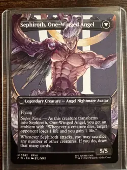 Sephiroth, Fabled SOLDIER (0382) (Borderless) Final Fantasy Regular MTG - Image 2