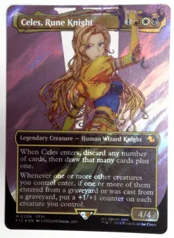 Celes, Rune Knight (Borderless) (Surge Foil) Commander: Final Fantasy Foil NM - Image 1