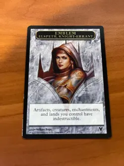 MTG Emblem - Elspeth, Knight-Errant / Soldier Token MP, English FREE SHIPPING - Image 1