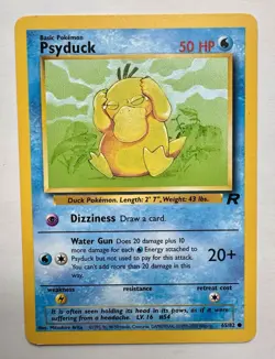Psyduck 65/82 Team Rocket Unlimited Common Pokemon TCG MP - Image 1
