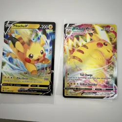 Pokemon TCG Sword & Shield Promo Bundle Pikachu V SWSH285 & Pikachu VMAX SWSH286 - Image 1