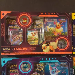 Pokemon Vmax Premium Collection Vaporeon Flareon Jolteon Set + Eevee Evolutions - Image 2