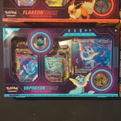 Pokemon Vmax Premium Collection Vaporeon Flareon Jolteon Set + Eevee Evolutions - Image 4