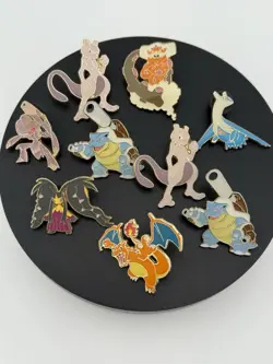 Official Licensed Metal Enamel Pokemon Pin Lot Of 9 Official Pins TCG Pokemon - Image 1