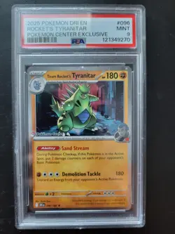 Pokemon Center Team Rockets Tyranitar #096 Black Star Promo Psa 9 Graded Pokemon - Image 1