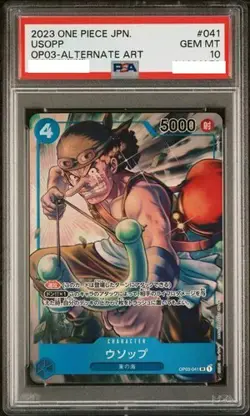 PSA 10 Usopp OP03-041 SR Alternate Art 2023 ONE PIECE Card Japanese GEM MT - Image 1