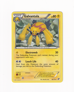 Galvantula 46/114 Black & White Regular Non Holo Pokemon Card Light Played LP - Image 1