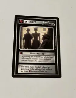 Star Trek CCG Interrupt Devidian Foragers Black Boarder Card - Image 1