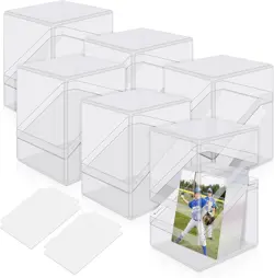 Clear Card Storage Box Set of 6 - Holds 100+ Sleeved Cards with Dividers - Image 3