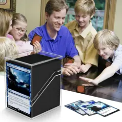 Clear Card Storage Box Set of 6 - Holds 100+ Sleeved Cards with Dividers - Image 4