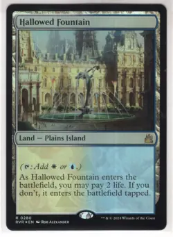 MTG Ravnica Remastered Foil Card #280 Hallowed Fountain - Image 1