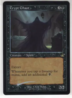 MTG Ravnica Remastered Foil Retro Frame Card Crypt Ghast - Image 1
