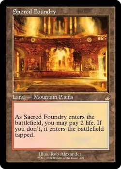 MTG Ravnica Remastered Retro Frame Card Sacred Foundry - Image 1