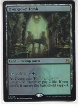 MTG Ravnica Remastered Foil Card #283 Overgrown Tomb - Image 1