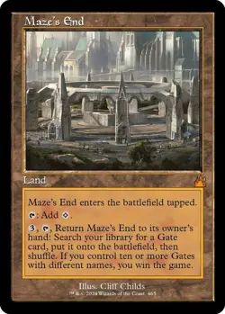 MTG Ravnica Remastered Retro Frame Card Maze's End - Image 1