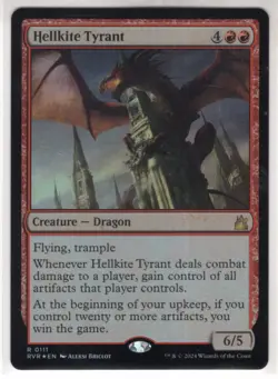 MTG Ravnica Remastered Foil Card #111 Hellkite Tyrant - Image 1