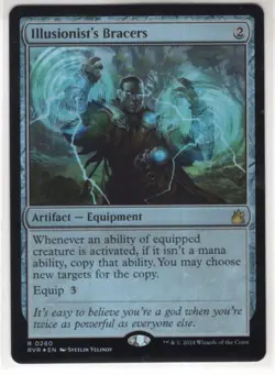 MTG Ravnica Remastered Foil Card #260 Illusionist's Bracers - Image 1