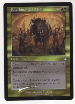 MTG Ravnica Remastered Foil Retro Frame Card Rhythm of the Wild - Image 1