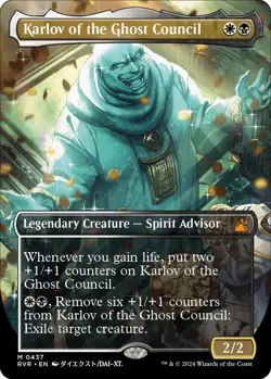 MTG Ravnica Remastered Anime Borderless Card #437 Karlov of the Ghost Council - Image 1