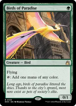 MTG Ravnica Remastered Retro Frame Card Birds of Paradise - Image 1