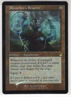 MTG Ravnica Remastered Foil Retro Frame Card Illusionist's Bracers - Image 1