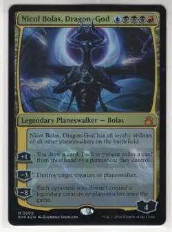 MTG Ravnica Remastered Foil Card #205 Nicol Bolas, Dragon-God - Image 1