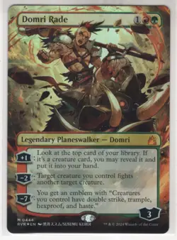 MTG Ravnica Remastered Foil Anime Borderless Card #444 Domri Rade - Image 1
