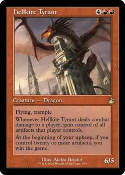 MTG Ravnica Remastered Retro Frame Card Hellkite Tyrant - Image 1