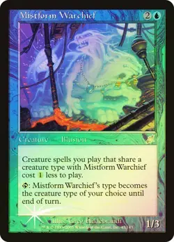 Scourge MTG FOIL Mistform Warchief Magic - Image 1