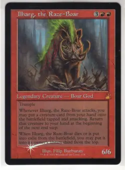 MTG Ravnica Remastered Foil Retro Frame Card Ilharg the Raze-Boar - Image 1